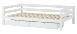 Hoppekids ECO Luxury Sofabett 120x200cm mit Rollrost weiß