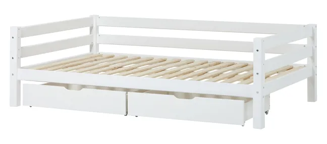 Hoppekids ECO Luxury Sofabett 120x200cm mit Rollrost weiß