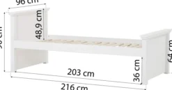 Hoppekids Maja Deluxe Sofabett 90x200cm mit Rollrost weiß