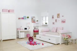 Hoppekids Maja Deluxe Sofabett 90x200cm mit Rollrost weiß