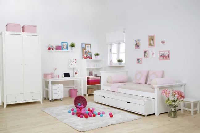Hoppekids Maja Deluxe Sofabett 90x200cm mit Rollrost weiß