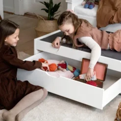 Hoppekids Maja Deluxe Sofabett 90x200cm mit Rollrost weiß