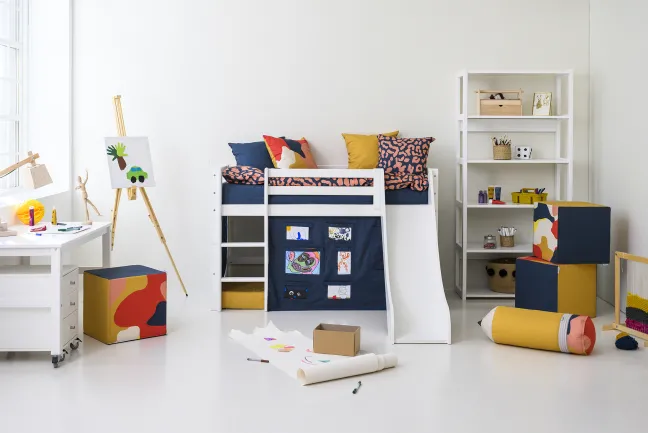 Hoppekids Storey Regal 80cm mit 6 Einlegeböden weiß