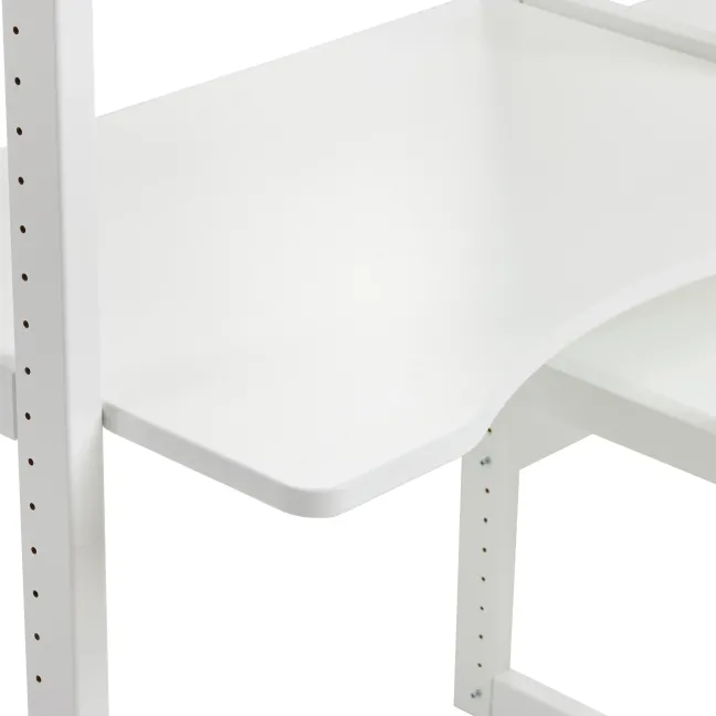 Hoppekids Storey Regal 100cm mit Tischplatte und 2 Einlegeböden weiß