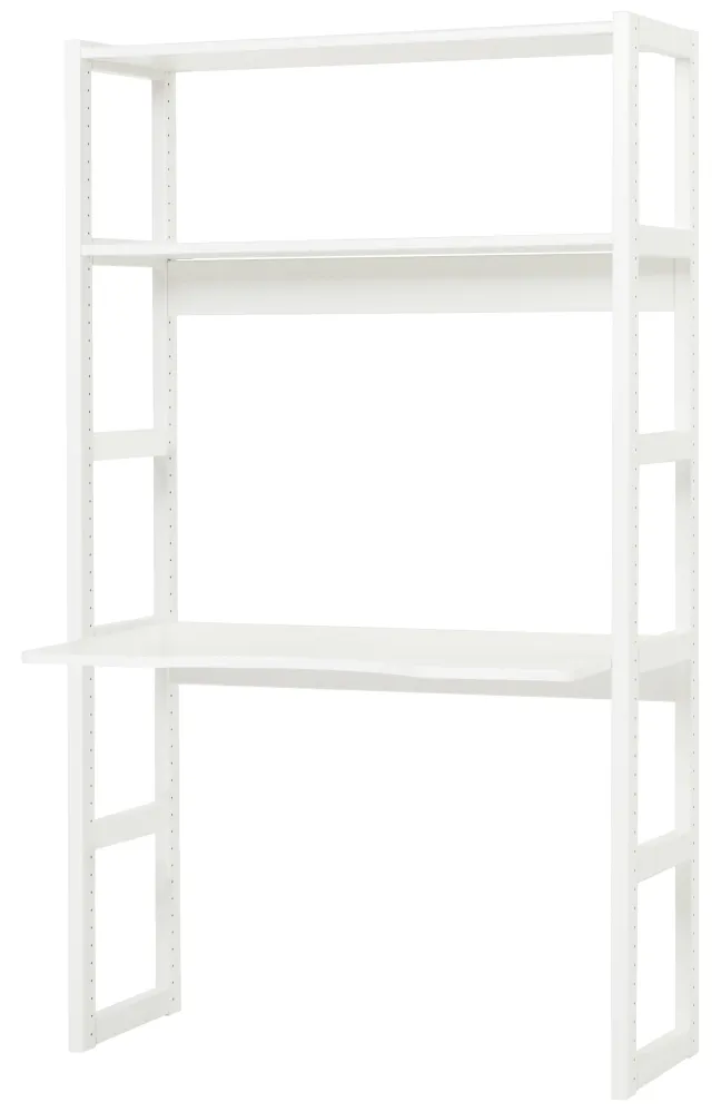 Hoppekids Storey Regal 100cm mit Tischplatte und 2 Einlegeböden weiß