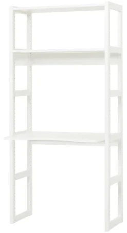 Hoppekids Storey Regal 80cm mit Tischplatte und 2 Einlegeböden weiß