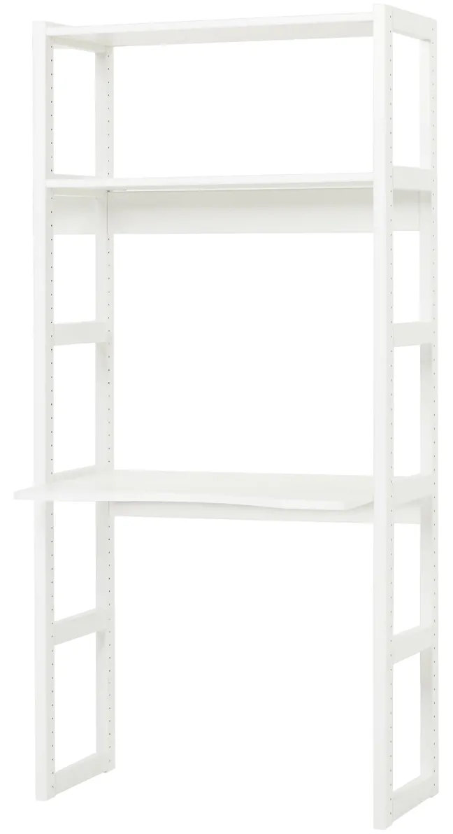Hoppekids Storey Regal 80cm mit Tischplatte und 2 Einlegeböden weiß