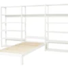 Hoppekids Storey Regalkombination 100cm mit Bett 90x200cm und 14 Regalböden weiß