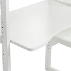 Hoppekids Storey Regalkombination 80cm mit Juniorbett 70x160cm, 4 Einlegeböden und Tischplatte weiß