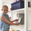Hoppekids Storey Regalkombination 100cm mit 12 Regalböden und Tischplatte weiß