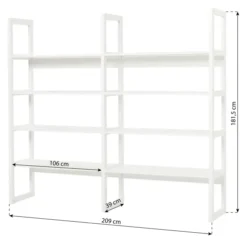 Hoppekids Storey Regalkombination 100cm mit 8 Regalböden weiß