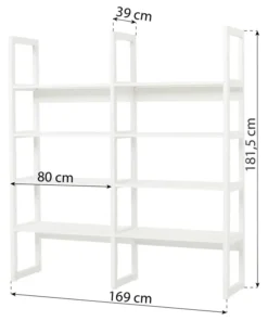 Hoppekids Storey Regalkombination 80cm mit 8 Regalböden weiß