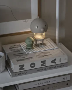 Hoptimist® LED Lampe mit Akku L beige