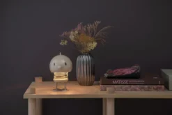 Hoptimist® LED Lampe mit Akku L beige
