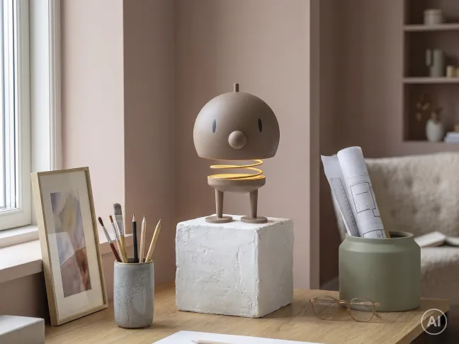 Hoptimist® LED Lampe mit Akku XL braun