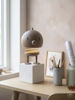 Hoptimist® LED Lampe mit Akku XL braun