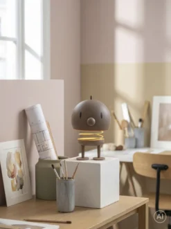Hoptimist® LED Lampe mit Akku XL braun