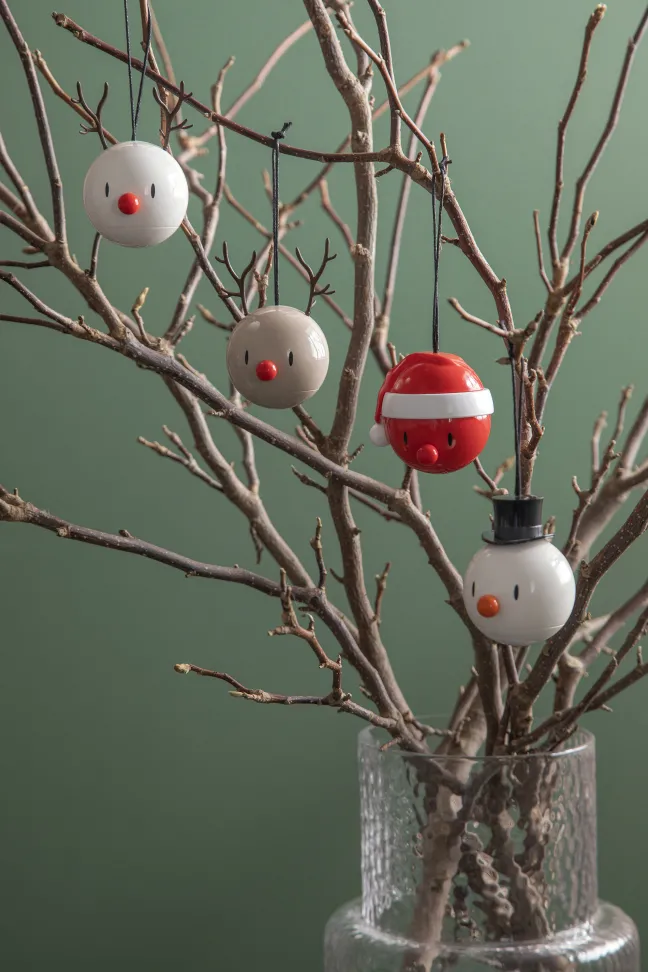 Hoptimist® Rentier Ornament (2 Stück) beige