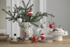Hoptimist® Rentier Ornament (2 Stück) beige
