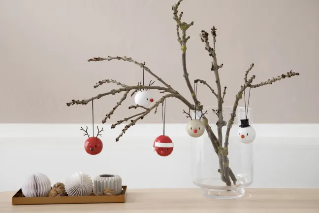 Hoptimist® Rentier Ornament (2 Stück) beige