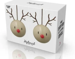 Hoptimist® Rentier Ornament (2 Stück) beige