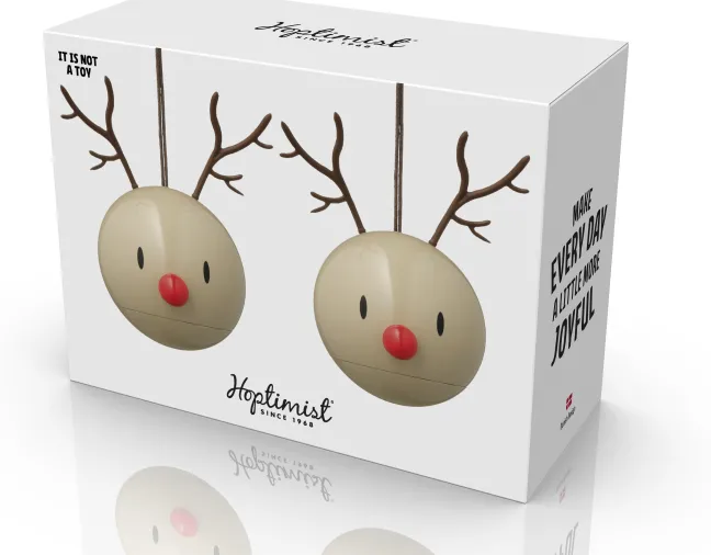 Hoptimist® Rentier Ornament (2 Stück) beige
