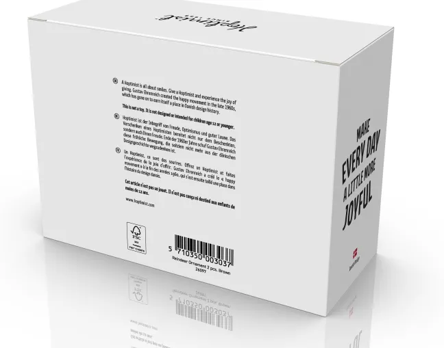 Hoptimist® Rentier Ornament (2 Stück) beige