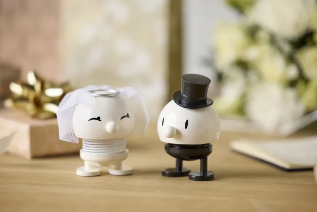 Hoptimist® Wackelfigur Hochzeit Braut weiß