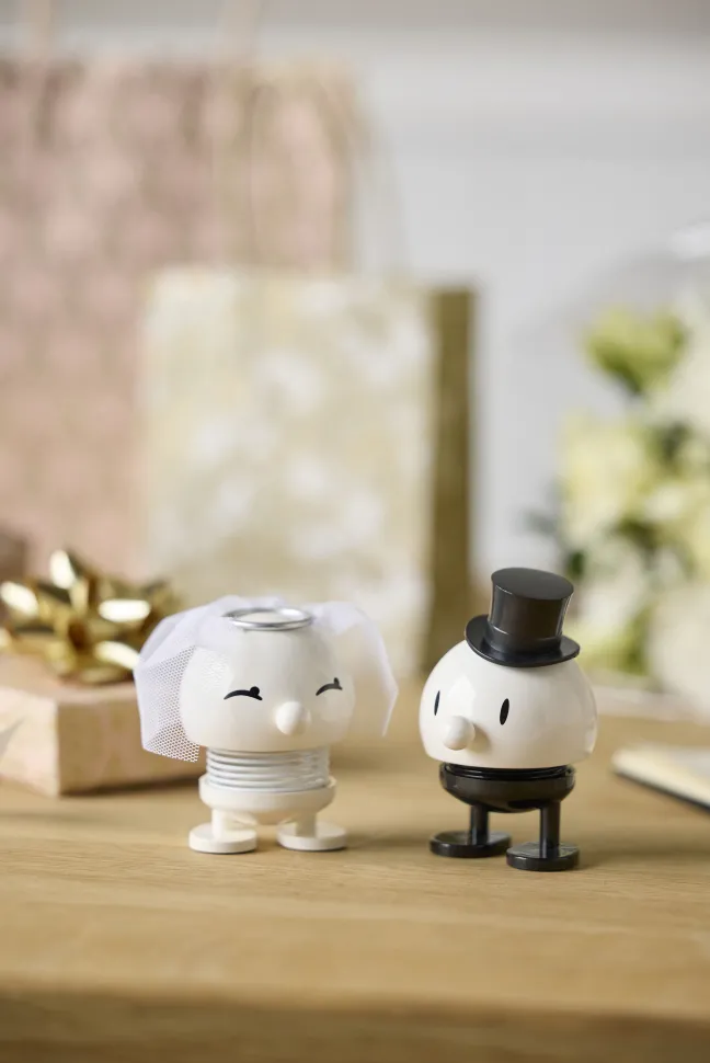 Hoptimist® Wackelfigur Hochzeit Braut weiß