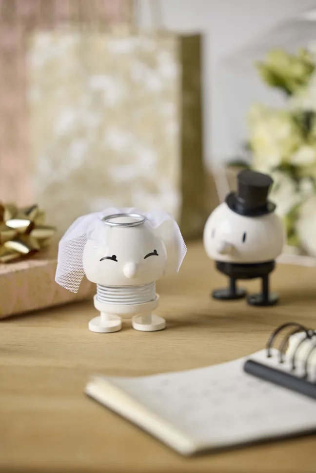 Hoptimist® Wackelfigur Hochzeit Braut weiß