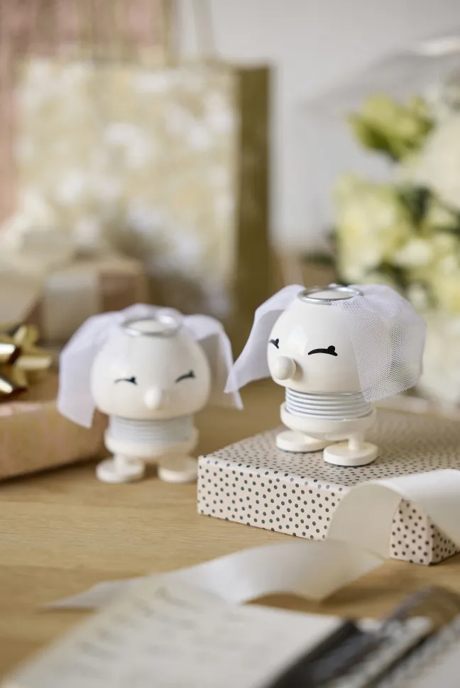 Hoptimist® Wackelfigur Hochzeit Braut weiß