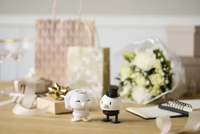 Hoptimist® Wackelfigur Hochzeit Braut weiß