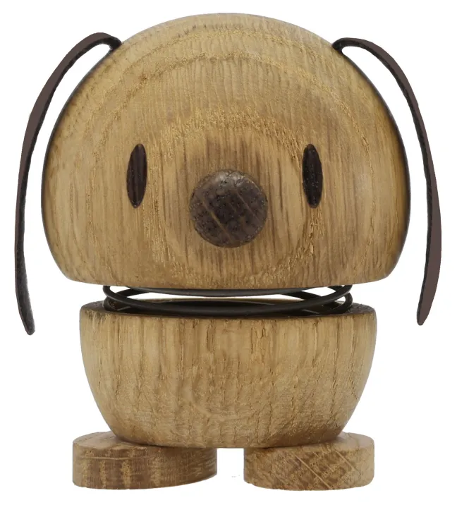 Hoptimist® Wackelfigur Hund Eiche S braun