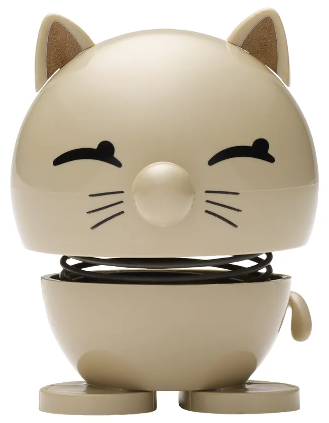 Hoptimist® Wackelfigur Katze beige 26130