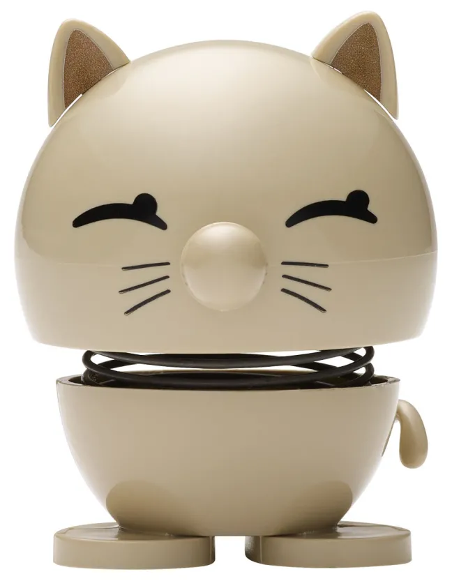 Hoptimist® Wackelfigur Katze beige 26130