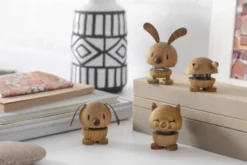 Hoptimist® Wackelfigur Katze Eiche braun
