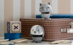 Hoptimist® Wackelfigur Katze grau