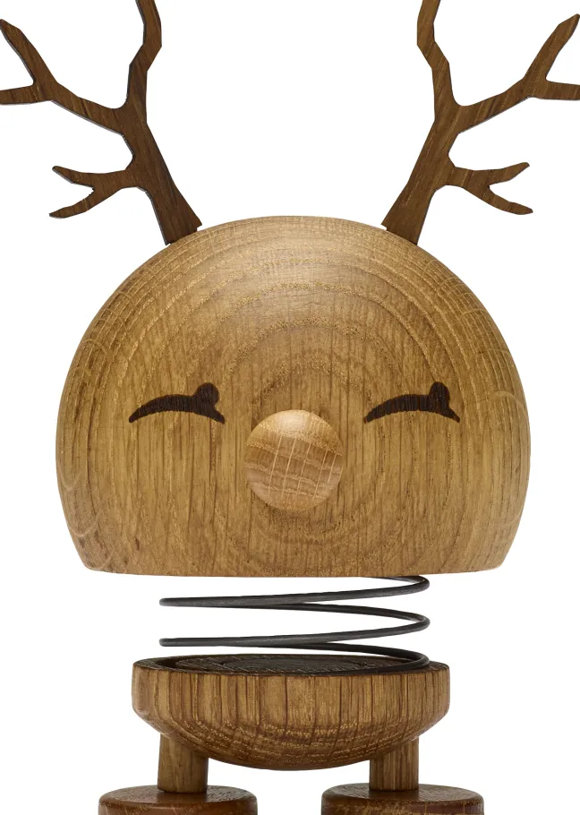Hoptimist® Wackelfigur Rentier Bimble M Eiche braun