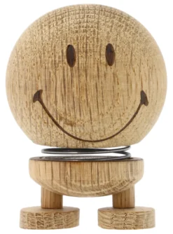 Hoptimist® Wackelfigur Smiley S Eiche braun