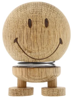 Hoptimist® Wackelfigur Smiley S Eiche braun