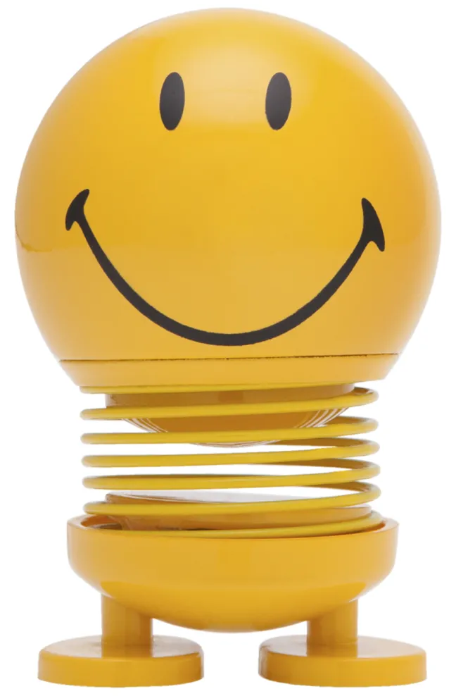 Hoptimist® Wackelfigur Smiley S gelb