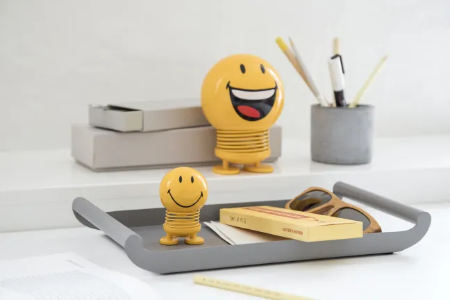 Hoptimist® Wackelfigur Smiley S gelb