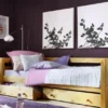 Infanskids Einzelbett mit Abschutzsicherung gelaugt 90x200cm