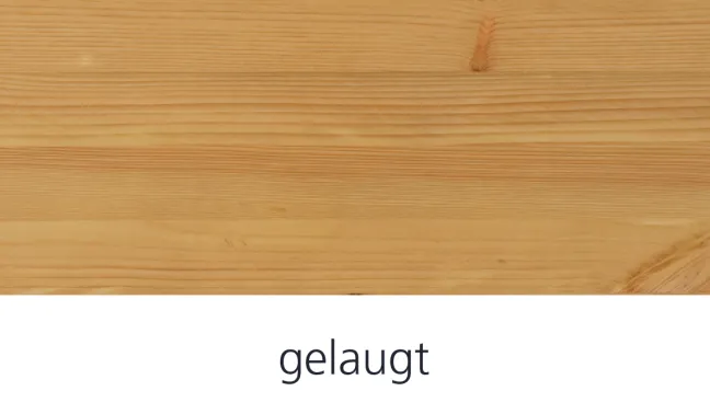 Infanskids Einzelbett mit Abschutzsicherung gelaugt 90x200cm