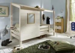 Infanskids Einzelbett mit Abschutzsicherung weiß 90 x 200cm