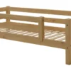 Infanskids Einzelbett mit halber Abschutzsicherung gelaugt 90 x 200cm