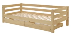 Infanskids Einzelbett mit 2 Rollschubkästen 90 x 200cm natur 201-10