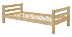 Infanskids Etagenbett mit Leiter und 2 Rollschubkästen natur lackiert 90 x 200cm 603-10