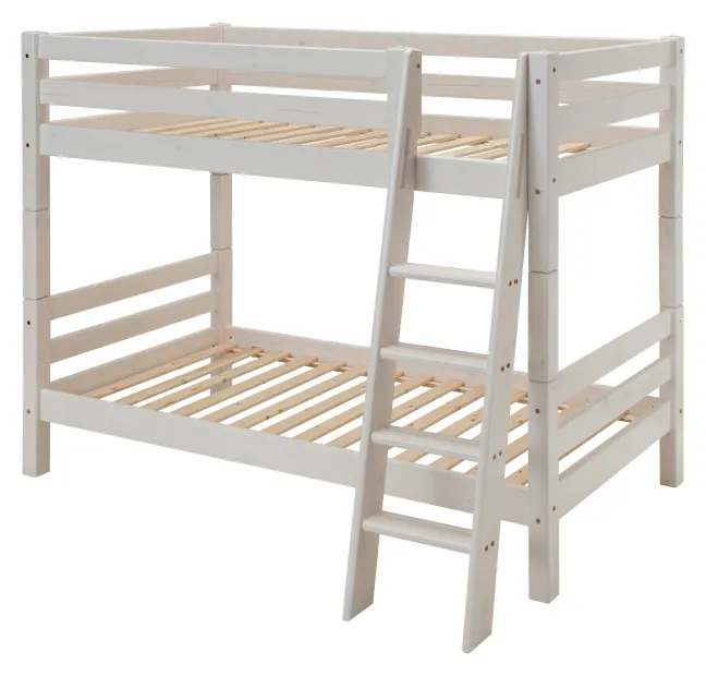 Infanskids Etagenbett mit Schrägleiter weiß 90 x 200cm 602-30