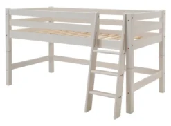Infanskids Halbhohes Bett mit Schrägleiter weiß 90x200cm 302-30